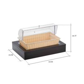 Корзина для хлеба прямоугольная BUFFET с пласт.крышкой, на подставке 51136700 купить в Е.Маркет