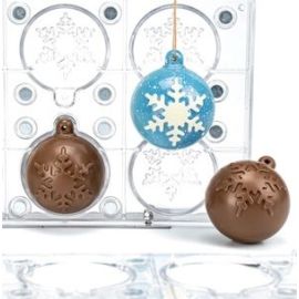 Форма д/шок. 3D "снежные пузыри" D60мм H72 мм, 47гр, 6 ячеек, п/к с магнитом 20SR104 купить в Е.Маркет