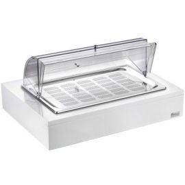 Поднос для джема/масла, с крышкой ROLL-TOP, с охлажд. элементом, на дерев. основании, белый 511B3100 купить в Е.Маркет