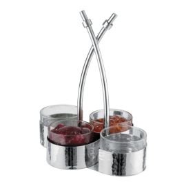 Менажница для сервировки на 4 емкости  8X21,5см, SS-4453 купить в Е.Маркет