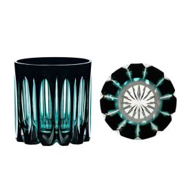 Сет из 2х бокалов олд фэшн ON THE ROCKS 330мл, хрусталь, цвет черный/изумруд 134739 купить в Е.Маркет