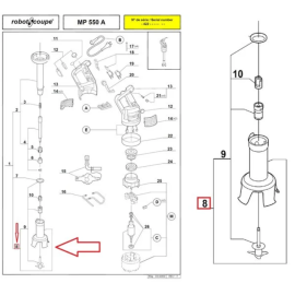Насадка режущая ("колокол") в сборе 39344 для ручного миксера серии MP купить в Е.Маркет