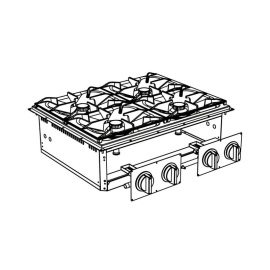 Плита газовая Apach Chef Line SLDIG7RG8 серия 700 встраиваемая купить в Е.Маркет