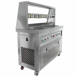 Фризер для жареного мороженого Foodatlas KCB-2F (контейнеры, свет.короб, стол для топпингов, 2 компр) купить в Е.Маркет