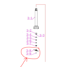 Нож в сборе для блендера VA-HM-177WH (поз.3-8+3-9) купить в Е.Маркет