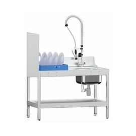 Предмоечный стол Gabino TPL-T (для туннельных, нерж, ванна, душ, 1304х725х1735мм) купить в Е.Маркет