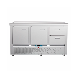 Стол холодильный Abat СХС-70Н-02 столешница 202 (дверь-дверь-ящик 1/2) с бортом купить в Е.Маркет