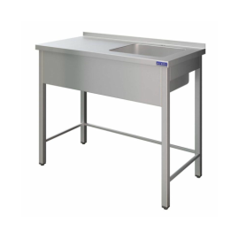 Ванна моечная с рабочей поверхностью Атеси ВСМЦС-Л-1П.500.400-1200.600-1-02-О (ВСМЦ-1/1200/600Н с левым столом) купить в Е.Маркет