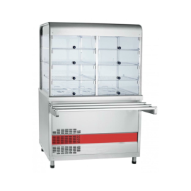 Прилавок-витрина холодильный Abat ПВВ(Н)-70КМ-С-02-НШ с гастроемкостями кашир купить в Е.Маркет