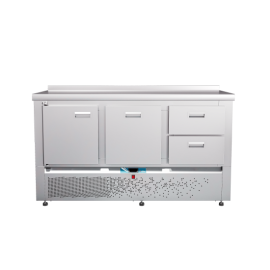 Стол холодильный Abat СХС-70Н-02 (дверь, ящики 1/2, ящик 1) с бортом купить в Е.Маркет
