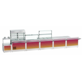 Электрический мармит кухонный 2-х блюд Abat ЭМК-70Х с подогреваемой полкой купить в Е.Маркет