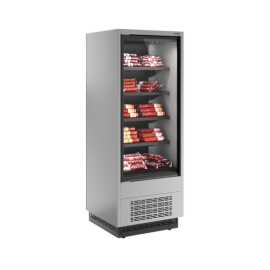 Холодильная горка универсальная Carboma FC20-07 VV 0,7-1 0030 STANDARD фронт X1 бок металл с зеркалом (версия 2.0) (9006-9005) купить в Е.Маркет