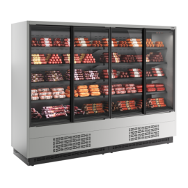 Холодильная горка универсальная Carboma FC20-07 VV 2,5-1 0300 STANDARD фронт X1 бок металл (версия 2.0) (9006-9005) купить в Е.Маркет