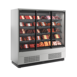 Холодильная горка универсальная Carboma FC20-07 VV 1,9-1 0030 STANDARD фронт X1 бок металл с зеркалом (версия 2.0) (9006-9005) купить в Е.Маркет