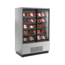 Холодильная горка универсальная Carboma FC20-07 VV 1,0-1 0030 STANDARD фронт X1 бок металл с зеркалом (версия 2.0) (9006-9005) купить в Е.Маркет