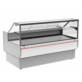 Витрина универсальная Carboma GC95 SV 2,0-1 0430 (ВХСр-2,0 Carboma GC95 Inox боковины черные, декор нерж) купить в Е.Маркет