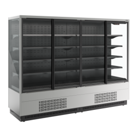 Холодильная горка универсальная Carboma FC20-07 VV 2,5-1 STANDARD фронт X1 (версия 2.0) (9006-9005) купить в Е.Маркет