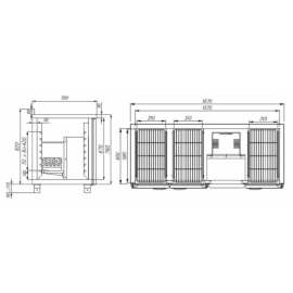 Стол барный Carboma T70 M3-1-G (3GNG/NT) с бортом (9006-2 корпус серый) купить в Е.Маркет