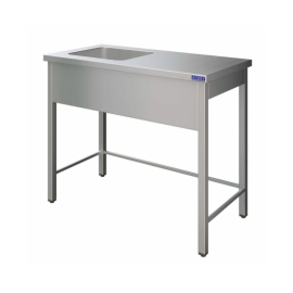 Ванна моечная с рабочей поверхностью Атеси ВСМЦС-Л-1Л.500.400-1200.600-02 (ВСМЦ-1/1200/600Н с правым столом) купить в Е.Маркет