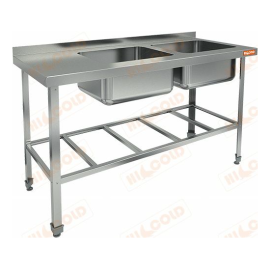 Ванна моечная с рабочей поверхностью HICOLD НСО2М-15/6БРП ЭН купить в Е.Маркет