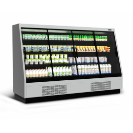 Холодильная горка универсальная Carboma F16-08 VV 2,5-1 0300 STANDARD фронт X1 (версия 2.0) (9006-9005) купить в Е.Маркет