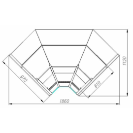 Витрина холодильная Carboma GC95 VM-6 (ВХСу-2 внутренний 90 Carboma GC95) (0011-9003 боковины серые, декор белый) купить в Е.Маркет