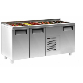 Стол холодильный Carboma T70 M2-1-G X7 (2GNG/NT) с бортом 9006-2 корпус серый купить в Е.Маркет