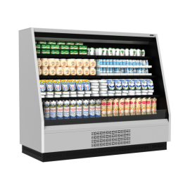 Холодильная горка гастрономическая Carboma F16-08 VM 1,9-2 0300 (Версия 2.0) (9006-9005) боковина металл купить в Е.Маркет