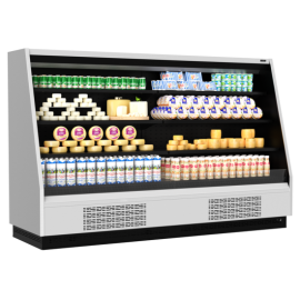 Холодильная горка гастрономическая Carboma F16-08 VM 2,5-2 0030 (Версия 2.0) (9006-9005) боковина металл с зеркалом купить в Е.Маркет