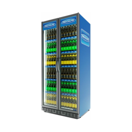 Шкаф холодильный Frigoglass Max 1000 HD (R290) (сер.корпус,бел.кабинет,сер.рамка дв.,2Led,6полок,6ЦД) купить в Е.Маркет