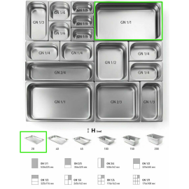 Гастроемкость CRAZY PAN GN1/1-20 купить в Е.Маркет