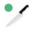 Нож поварской 17см, зеленый 413979 купить в Е.Маркет